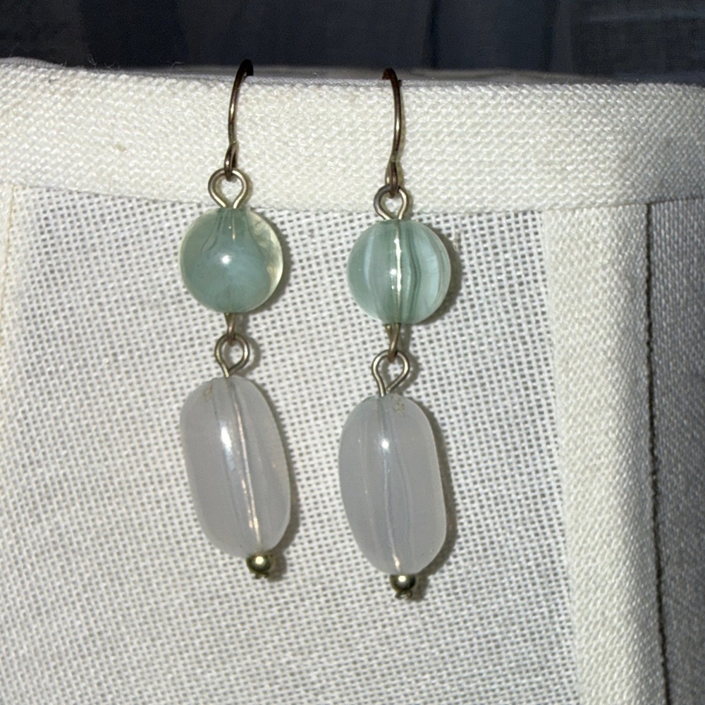 Elegant Gold and Silver Dangle Earrings